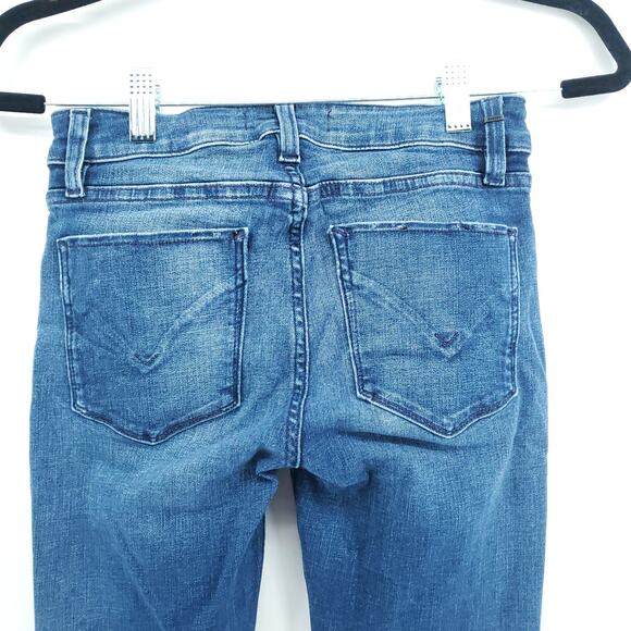Hudson Krista Crop Super Skinny Distressed Jean Raw Hemline Stonewash Whisker 26 - Picture 9 of 12